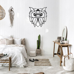 Décoration murale métal HIBOU