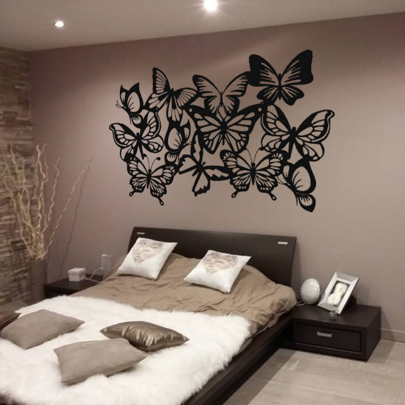 Décoration murale Papillon en acier thermolaqué sur mesure