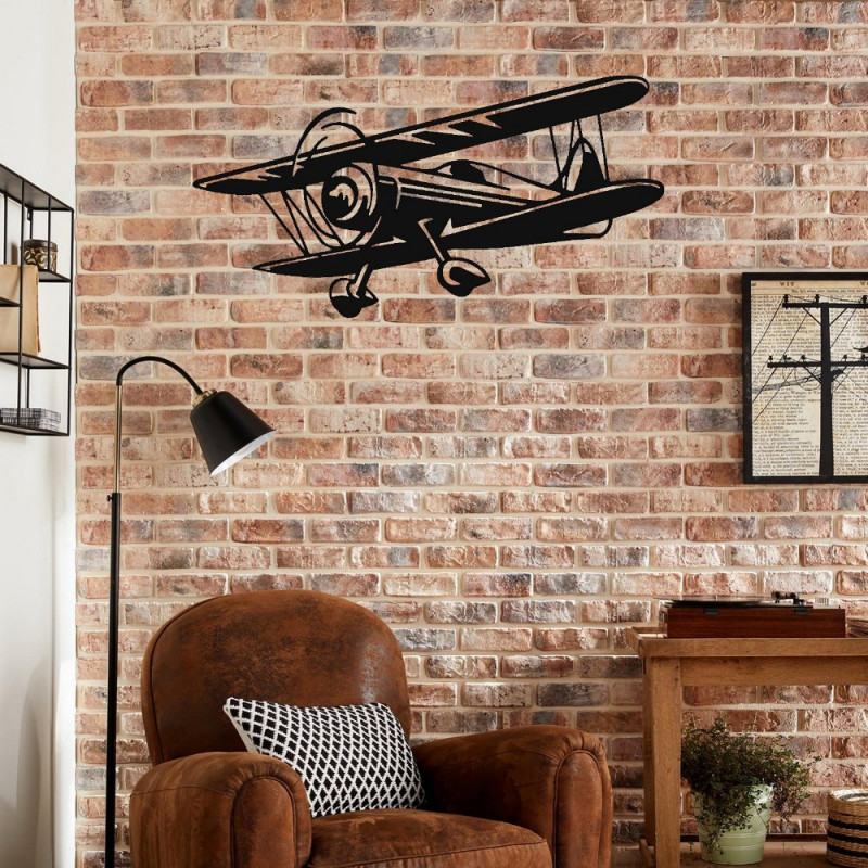 Décoration murale avion en acier thermolaqué sur mesure Fabrication