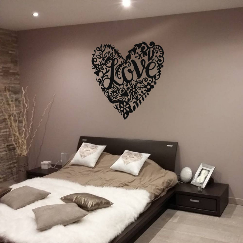 Décoration murale amour en acier thermolaqué sur mesure - Fabrication  française