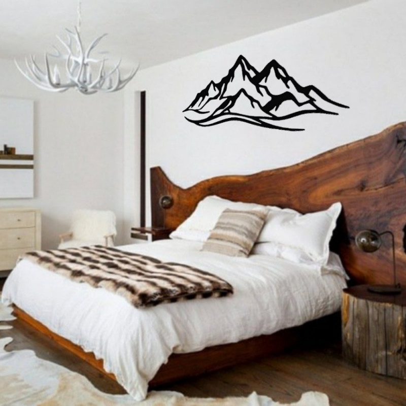 Décoration murale Alpes sur mesure en acier thermolaqué - Made in