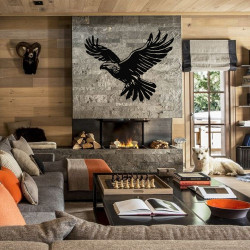 Décoration murale métal aigle
